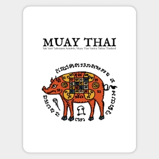 Muay Thai Sak Yant Pig Tattoo Magnet